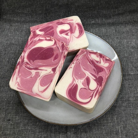 Cranberry Swirl Handmade Artesan Soap - Picture 3 of 5